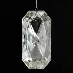 Clear Emerald Cut Gem Christmas Hanging Decoration Cheap