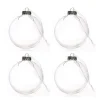 8cm Clear Glass Craft Bauble - Set of 4 Best