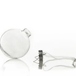 8cm Clear Glass Craft Bauble - Set of 4 Best