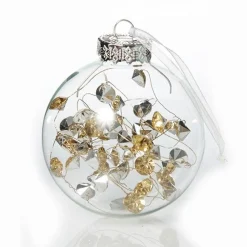 8cm Clear Glass Craft Bauble - Set of 4 Best