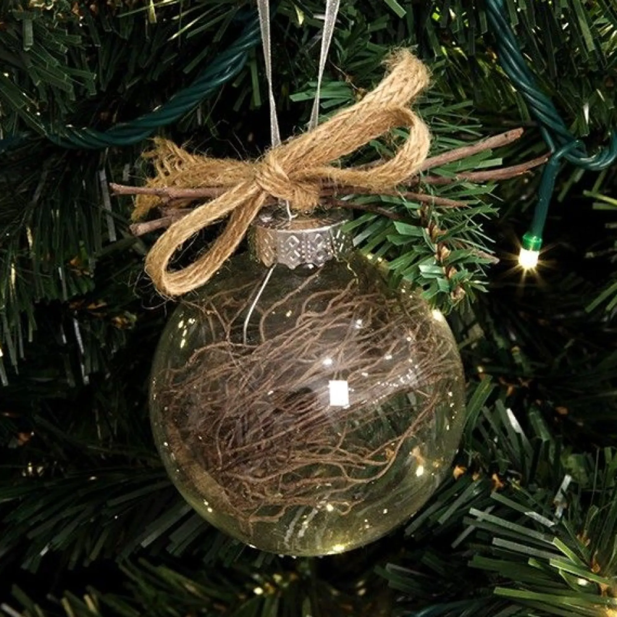 10cm Clear Glass Craft Bauble - Set of 4 Hot
