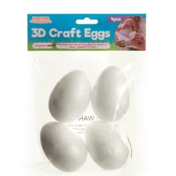 8cm Polystyrene Foam DIY Craft Egg - Pack of 4 Cheap