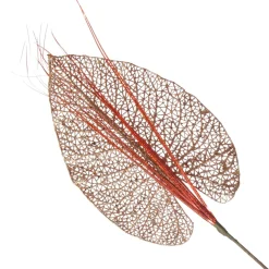Copper Glitter Mesh Philodendron Leaf Pick Cheap