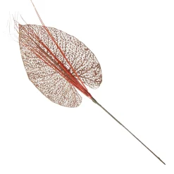 Copper Glitter Mesh Philodendron Leaf Pick Cheap