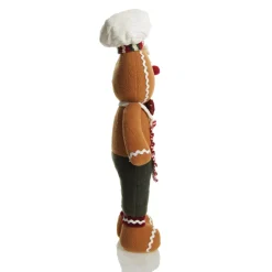 Cuddly Plush Standing Boy Gingerbread Christmas Ornament Best