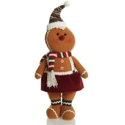 Cuddly Plush Standing Girl Gingerbread Christmas Ornament Best Sale