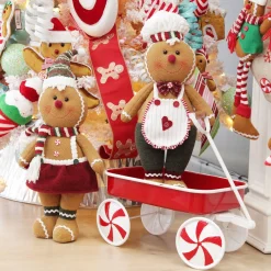 Cuddly Plush Standing Girl Gingerbread Christmas Ornament Best Sale