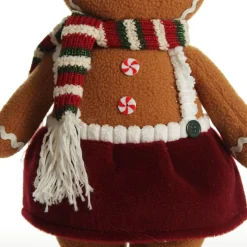 Cuddly Plush Standing Girl Gingerbread Christmas Ornament Best Sale