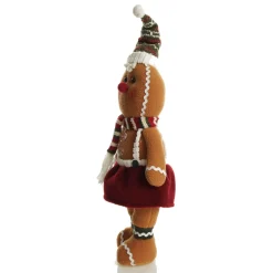 Cuddly Plush Standing Girl Gingerbread Christmas Ornament Best Sale