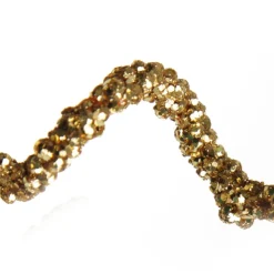 Curly Gold Beaded Glitter Pick New