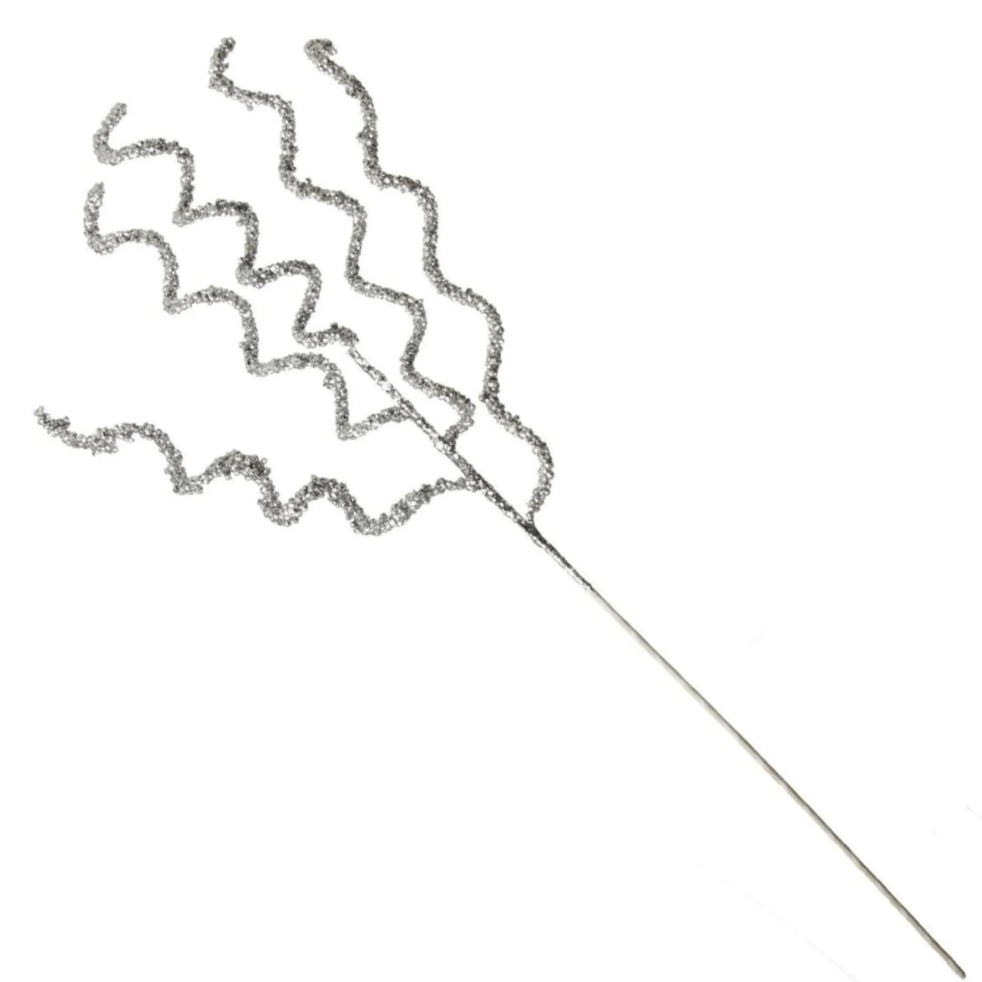 Curly Silver Beaded Glitter Pick Shop