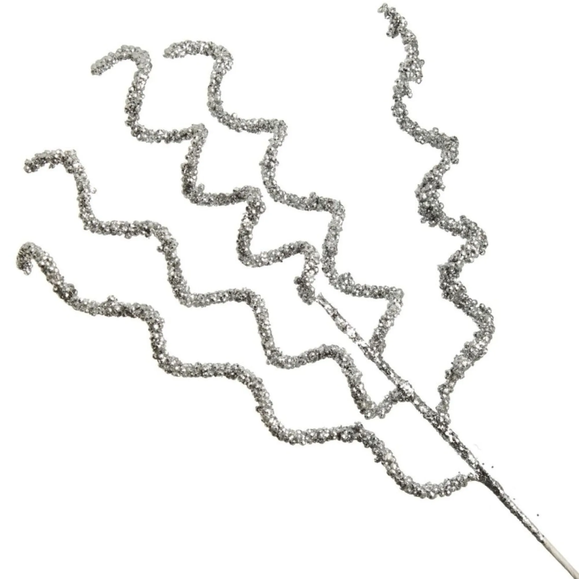 Curly Silver Beaded Glitter Pick Shop