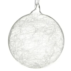 Customised Large Clear Glass Logo Decal Bauble Hot