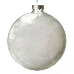 Customised Large Clear Glass Logo Decal Bauble Hot