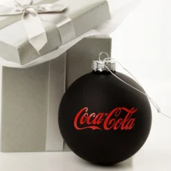 Customised Large Coloured Glass Logo Decal Bauble Clearance