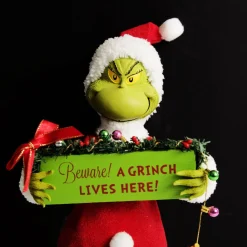 D56 Possible Dreams - Beware! A Grinch Lives Here Christmas Ornament New