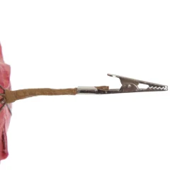 Dark Pink Velvet Magnolia Flower Clip with Jewel Centre and Sequin Tips Sale