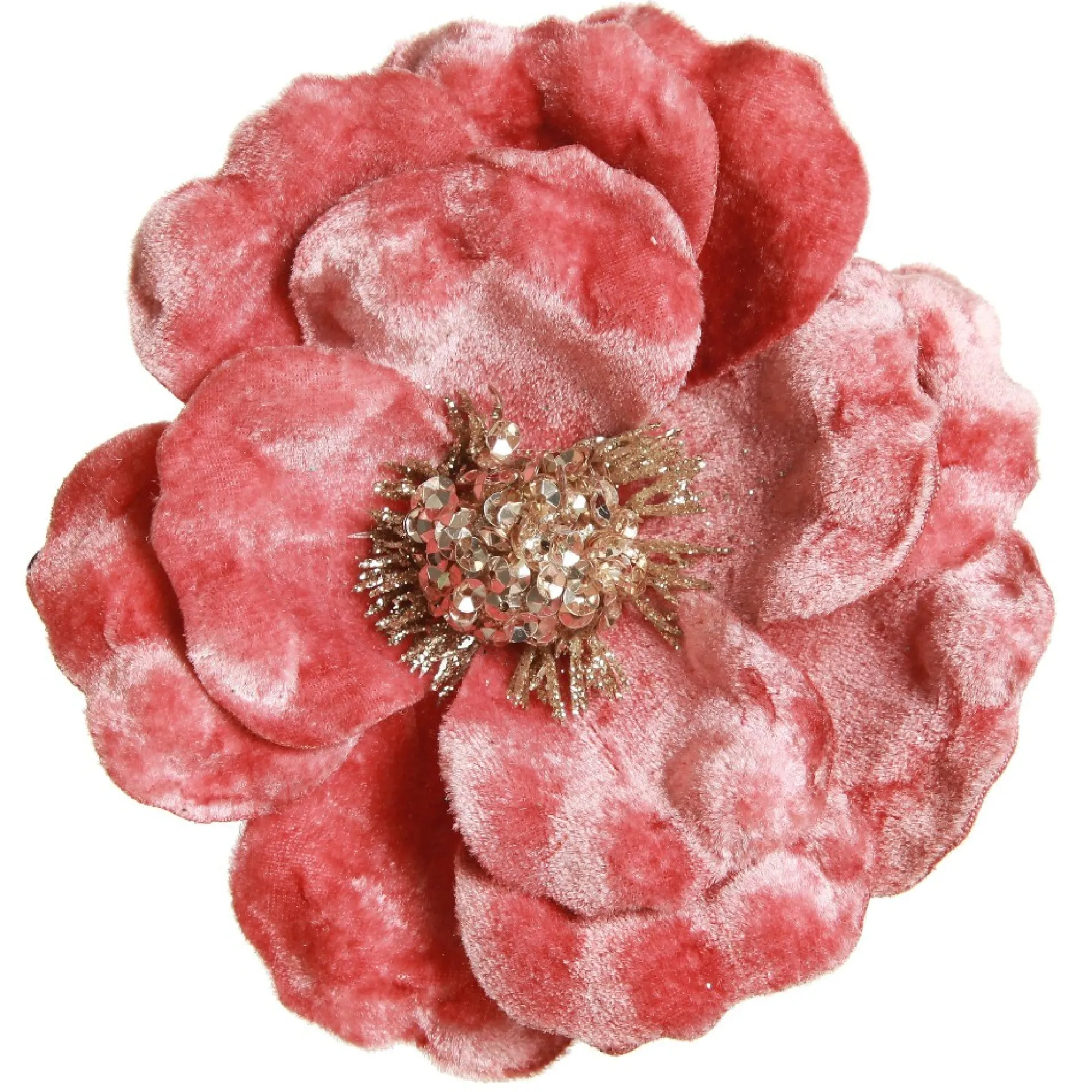 Dark Pink Velvet Magnolia Flower Clip Sale