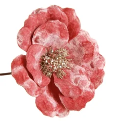 Dark Pink Velvet Magnolia Flower Clip Sale