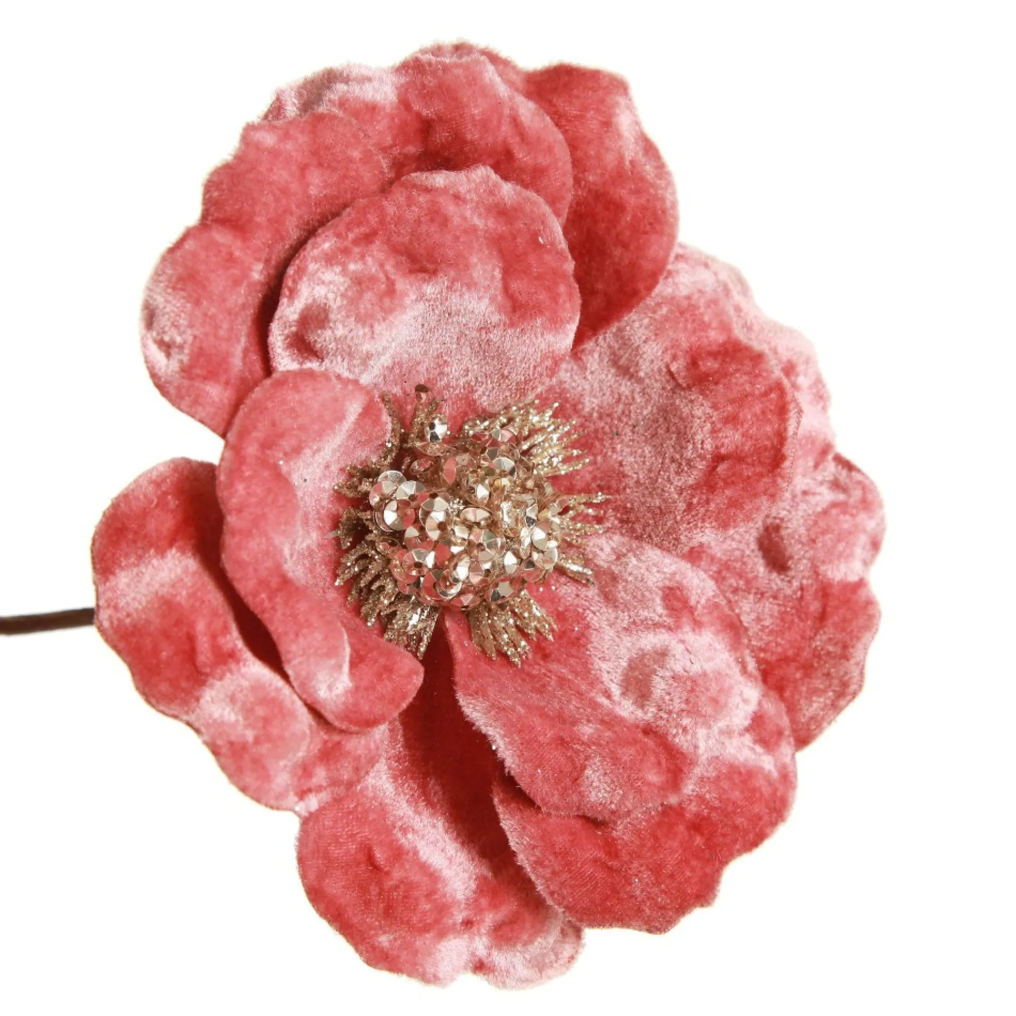Dark Pink Velvet Magnolia Flower Clip Sale
