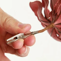 Dark Pink Velvet Magnolia Flower Clip Sale