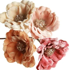 Dark Pink Velvet Magnolia Flower Clip Sale