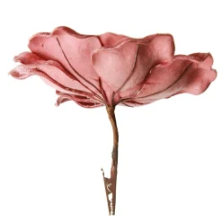 Dark Pink Velvet Magnolia Flower Clip Sale