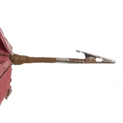 Dark Pink Velvet Poinsettia Flower Clip with Glitter Trim Clearance