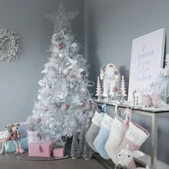 Decorative Pink Velvet and Braid Bauble New