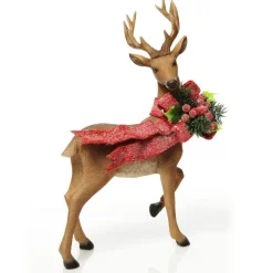 Deer Ornament with Red Bow - Right Online