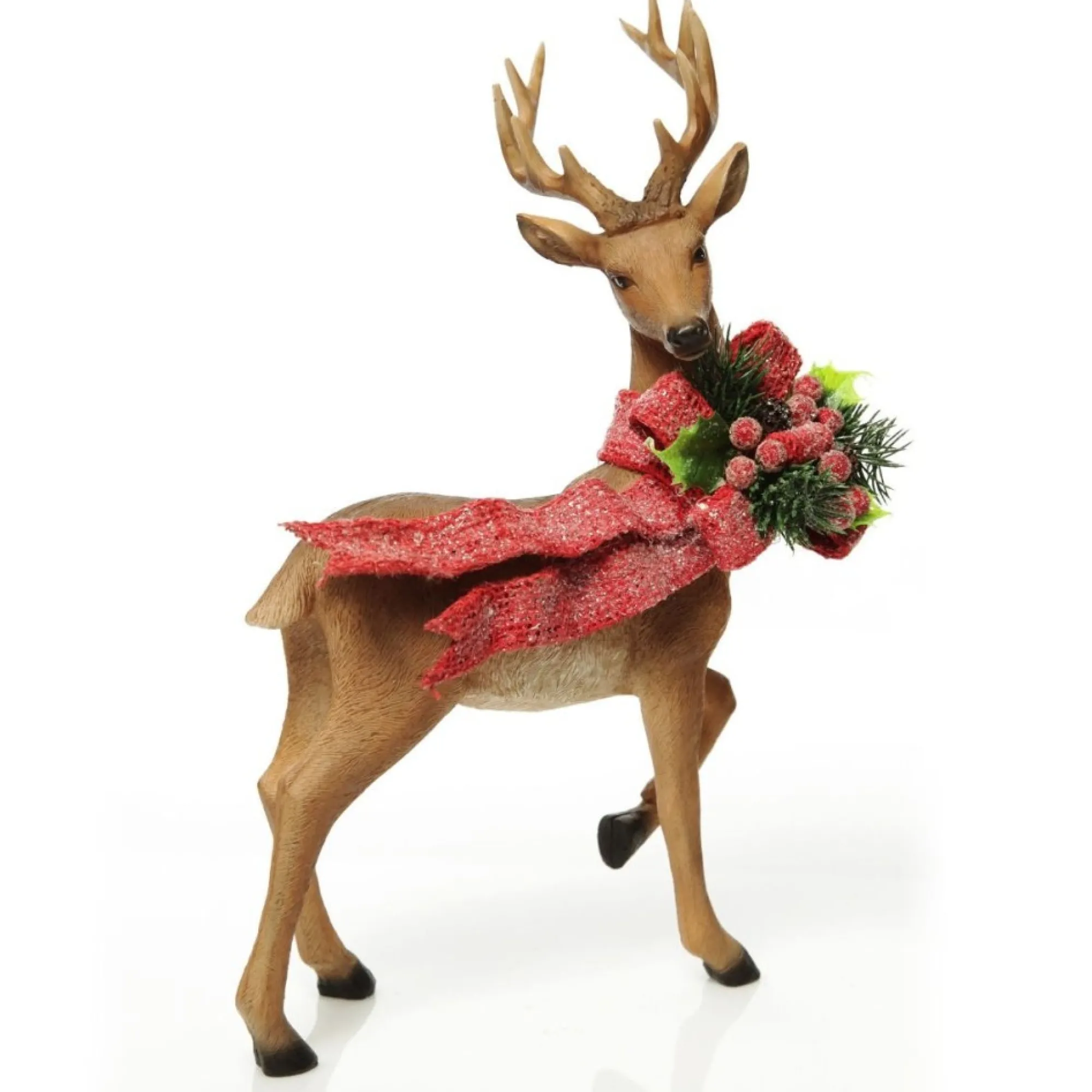Deer Ornament with Red Bow - Right Online
