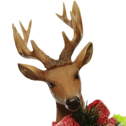 Deer Ornament with Red Bow - Right Online