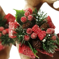 Deer Ornament with Red Bow - Left Discount