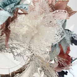 Delicate White Mesh and Sequin Flower Stem Cheap