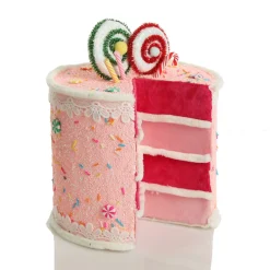 Delicious Pink Velvet Layered Cake Christmas Decoration Outlet