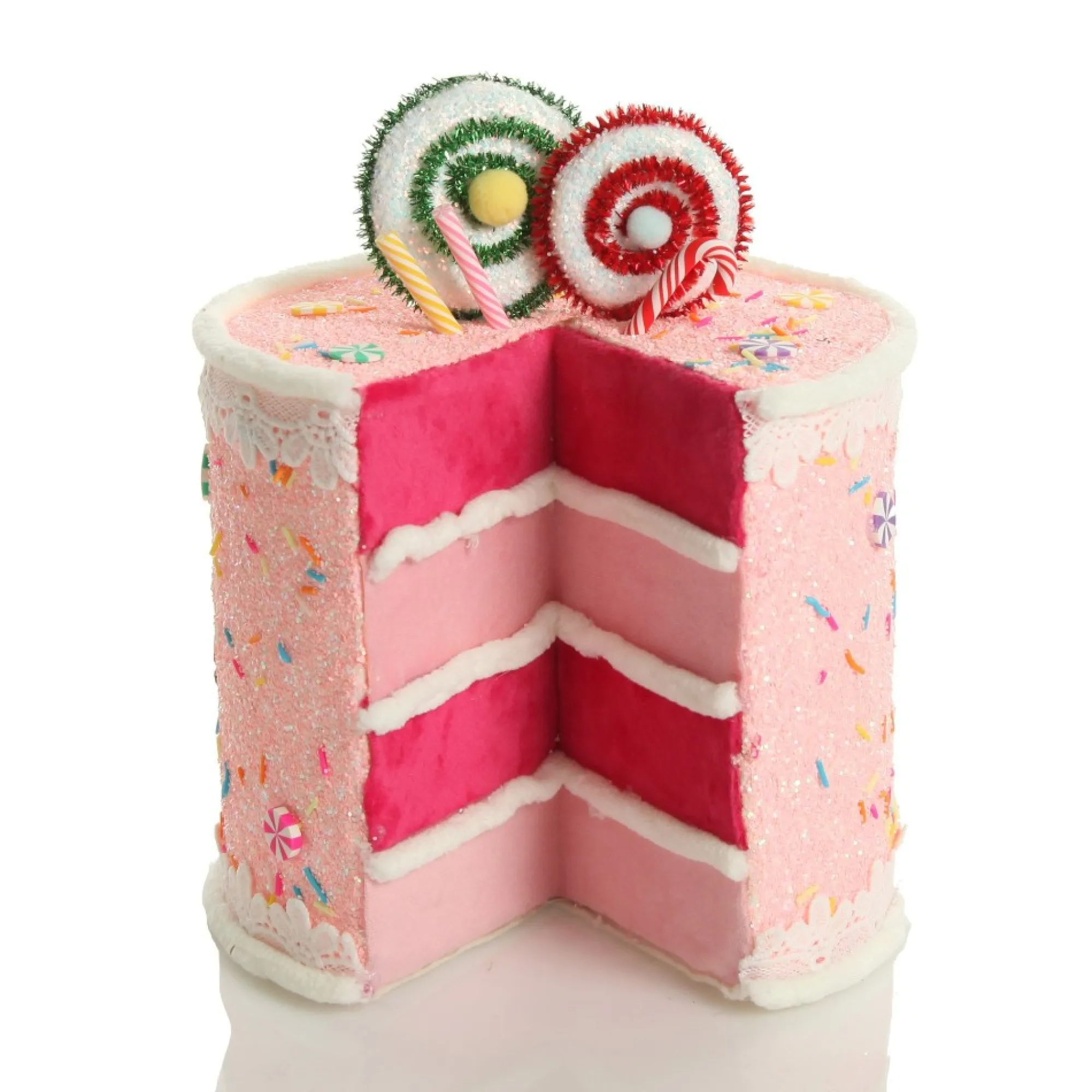 Delicious Pink Velvet Layered Cake Christmas Decoration Outlet