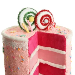 Delicious Pink Velvet Layered Cake Christmas Decoration Outlet