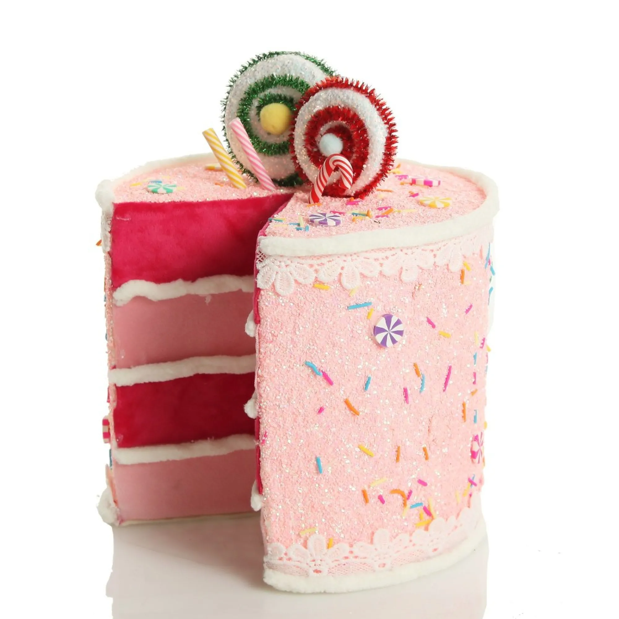 Delicious Pink Velvet Layered Cake Christmas Decoration Outlet