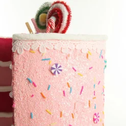Delicious Pink Velvet Layered Cake Christmas Decoration Outlet
