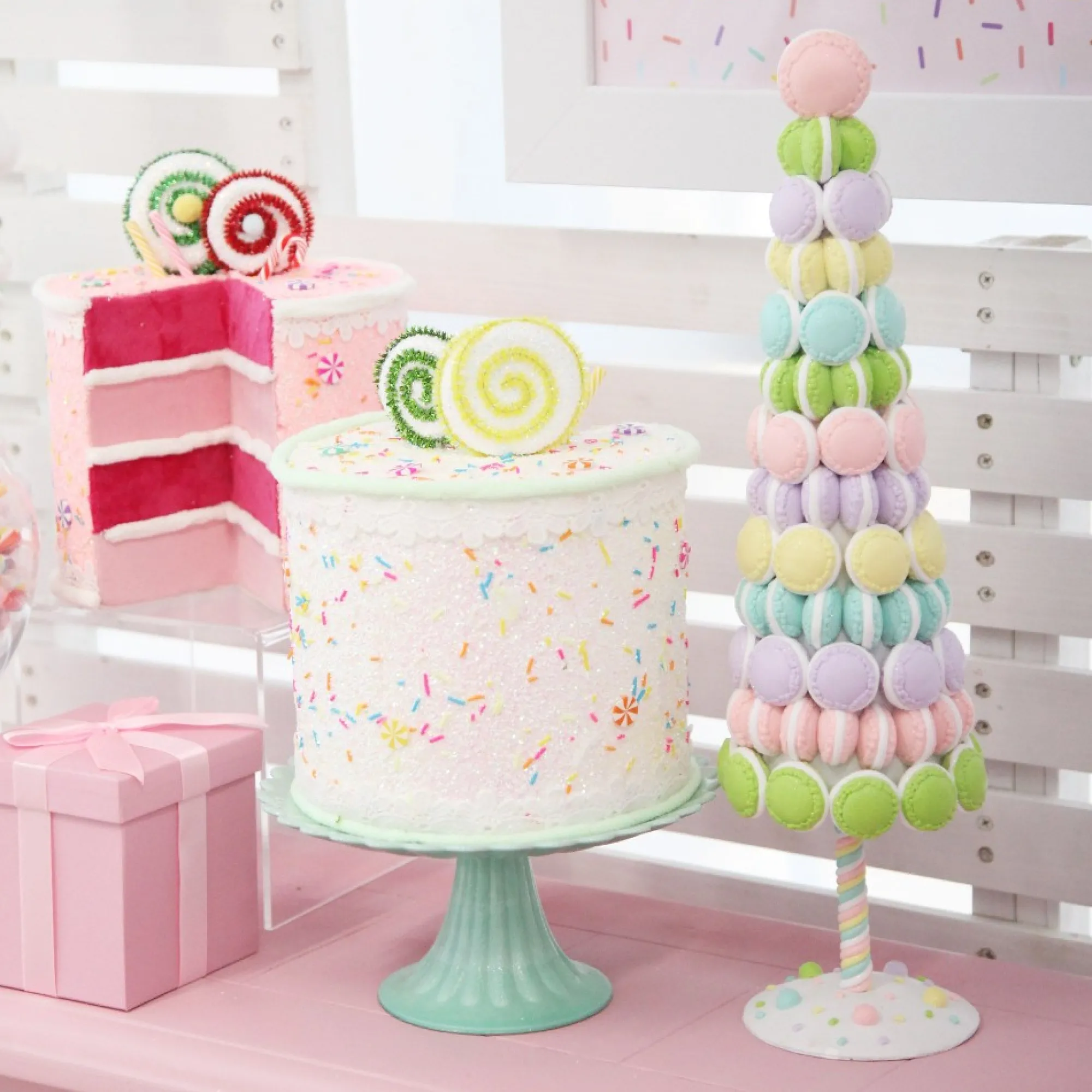 Delicious Pink Velvet Layered Cake Christmas Decoration Outlet