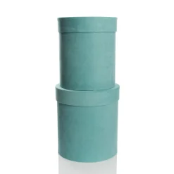 Deluxe Aqua Suede Round Giftbox Best Sale