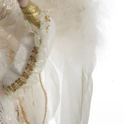 Deluxe Charming Gold and Ivory Lace Angel Tree Topper Ornament Shop