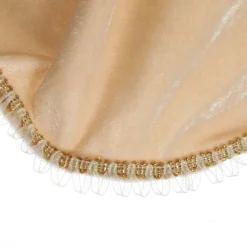 Deluxe Charming Gold and Ivory Lace Angel Tree Topper Ornament Shop