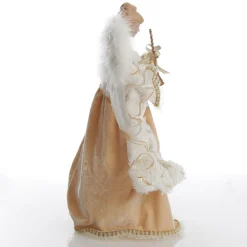 Deluxe Charming Gold and Ivory Lace Angel Tree Topper Ornament Shop