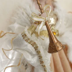 Deluxe Charming Gold and Ivory Lace Angel Tree Topper Ornament Shop