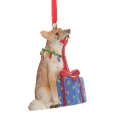 Dingo with Present Australiana Christmas Tree Decoration Flash Sale
