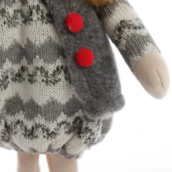 Elsa Cute Christmas Dress up Ornament in Grey Knit Dress Shop