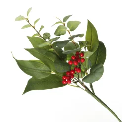 Eucalyptus with Red Berries Christmas Spray Flash Sale