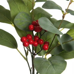 Eucalyptus with Red Berries Christmas Spray Flash Sale