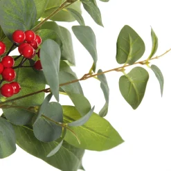 Eucalyptus with Red Berries Christmas Spray Flash Sale